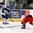 ST. CATHARINES, CANADA - JANUARY 14: Finland's Miisa Klemola #23 makes a pass while the Czech Republic's Karolina Kosinova #21 defends during placement round action at the 2016 IIHF Ice Hockey U18 Women's World Championship. (Photo by Jana Chytilova/HHOF-IIHF Images)

